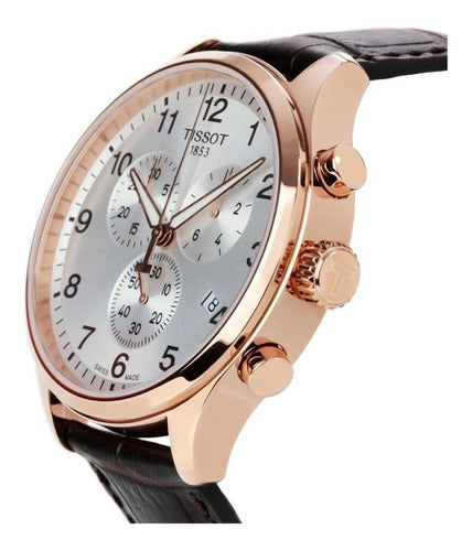  Shop Authentic Tissot Chrono XL Classic Silver Dial Brown Leather Strap Watch For Men - T116.617.36.037.00 - Luxxuri