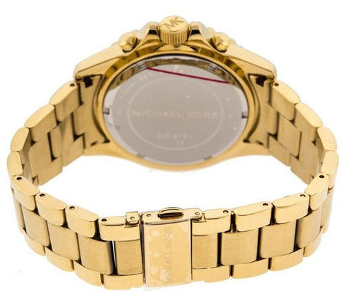  Shop Authentic Michael Kors Everest Chronograph Blue Dial Gold Steel Strap Watch for Women - MK5754 - Luxxuri