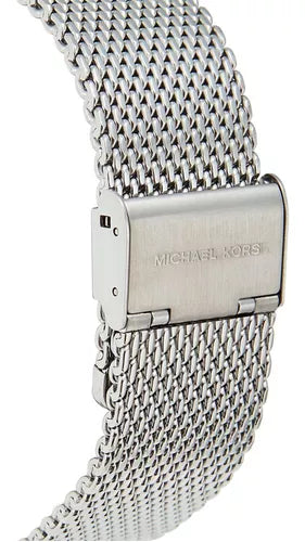  Shop Authentic Michael Kors Slim Runway Analog Black Dial Silver Mesh Bracelet Watch For Men - MK8606 - Luxxuri