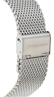  Shop Authentic Michael Kors Slim Runway Analog Black Dial Silver Mesh Bracelet Watch For Men - MK8606 - Luxxuri