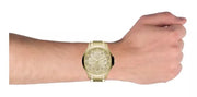  Shop Authentic Armani Exchange Hampton Chronograph Gold Dial Gold Steel Strap Watch For Men - AX2415 - Luxxuri