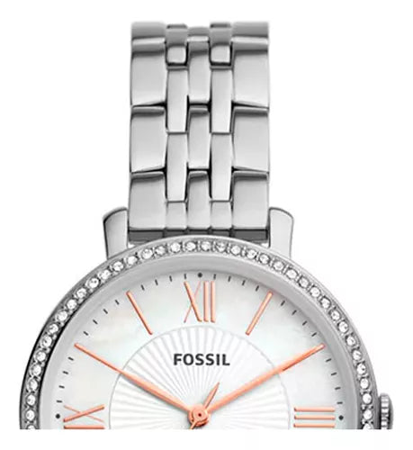  Shop Authentic Fossil Jacqueline Multifunction Moonphase White Dial Silver Steel Strap Watch for Women - ES5164 - Luxxuri