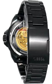  Shop Authentic Fossil Bronson Automatic Skeleton Black Dial Black Steel Strap Watch for Men - ME3217 - Luxxuri