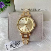  Shop Authentic Michael Kors Sofie Quartz Gold Dial Gold Steel Strap Watch For Women - MK3881 - Luxxuri