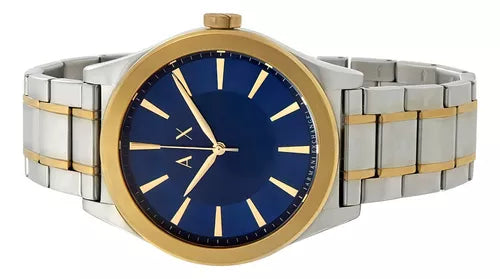 Shop Authentic Armani Exchange Nico Quartz Blue Dial Two Tone Steel Strap Watch For Men - AX2332 - Luxxuri
