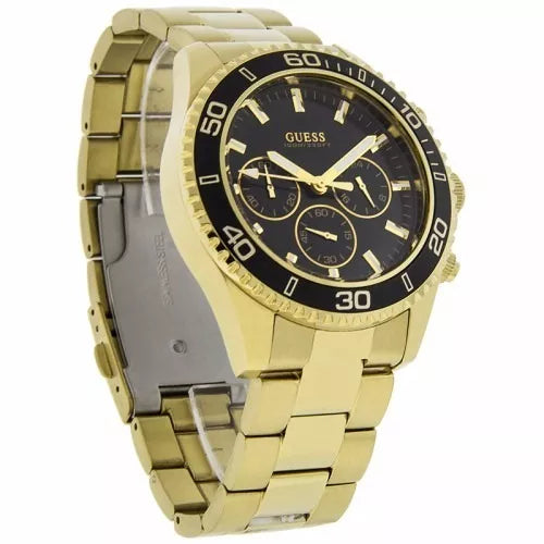 Shop Authentic Guess Chaser Chronograph Black Dial Gold Steel Strap Watch for Men - W0170G2 - Luxxuri