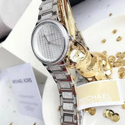 Shop Authentic Michael Kors Gabbi Quartz Crystals Silver Dial Silver Steel Strap Watch For Women - MK3984 - Luxxuri