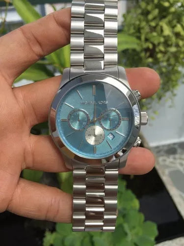  Shop Authentic Michael Kors Runway Quartz Blue Dial Silver Steel Strap Watch For Women - MK5953 - Luxxuri