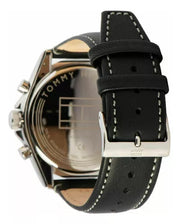  Shop Authentic Tommy Hilfiger Parker Chronograph Quartz Grey Dial Black Leather Strap Watch For Men - 1791838 - Luxxuri