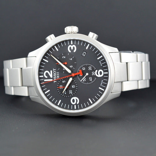  Shop Authentic Tissot Chrono XL Black Dial Silver Steel Strap Watch For Men - T116.617.11.057.00 - Luxxuri