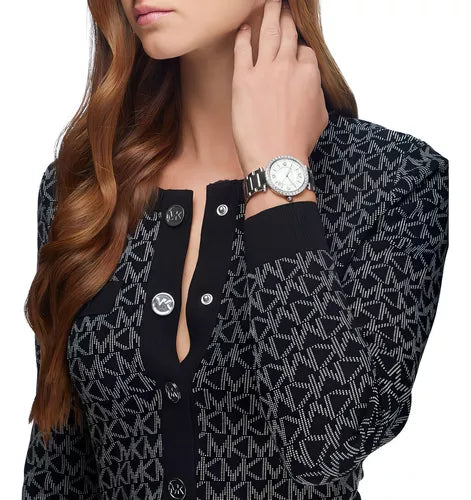  Shop Authentic Michael Kors Parker Three Hand Mother of Pearl White Dial Silver Steel Strap Watch For Women - MK4694 - Luxxuri