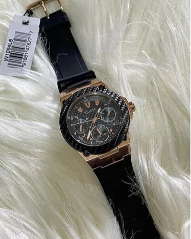  Shop Authentic Guess Zena Chronograph Black Dial Black Rubber Strap Watch For Women - W1094L6 - Luxxuri