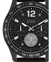  Shop Authentic Guess Fleet Chronograph Black Dial Black Rubber Strap Watch for Men - W0971G1 - Luxxuri