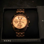  Shop Authentic Marc Jacobs Peeker Chronograph Rose Gold Dial Rose Gold Steel Strap Watch for Women - MBM3394 - Luxxuri