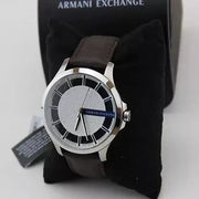  Shop Authentic Armani Exchange Hampton Chronograph White Dial Brown Leather Strap Watch For Men - AX2187 - Luxxuri