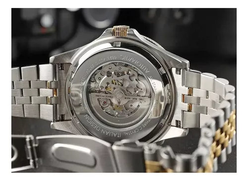  Shop Authentic Maserati SFIDA Automatic Skeleton Black Dial Two Tone Steel Strap Watch For Men - R8823140010 - Luxxuri