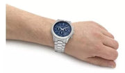  Shop Authentic Michael Kors Slim Runway Chronograph Blue Dial Silver Steel Strap Watch For Men - MK8917 - Luxxuri