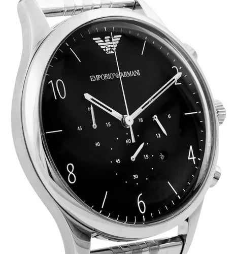  Shop Authentic Emporio Armani Beta Chronograph Black Dial Steel Strap Watch For Men - AR1863 - Luxxuri