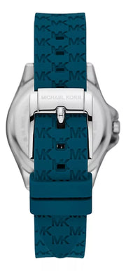  Shop Authentic Michael Kors Mini Pilot Pave Blue Dial Blue Silicone Strap Watch for Women - MKO1004 - Luxxuri