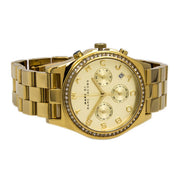  Shop Authentic Marc Jacobs Henry Chronograph Gold Dial Gold Steel Strap Watch for Women - MBM3105 - Luxxuri