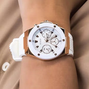  Shop Authentic Guess Athena White Dial White Rubber Strap Watch For Women - GW0030L3 - Luxxuri