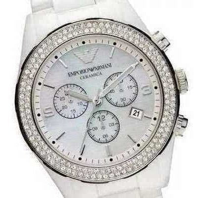  Shop Authentic Emporio Armani Ceramica Chronograph White Dial White Ceramic Strap Watch For Women - AR1456 - Luxxuri