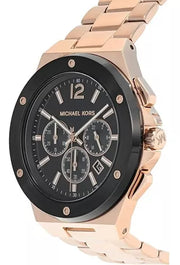  Shop Authentic Michael Kors Lennox Chronograph Black Dial Rose Gold Steel Strap Watch For Men - MK8940 - Luxxuri