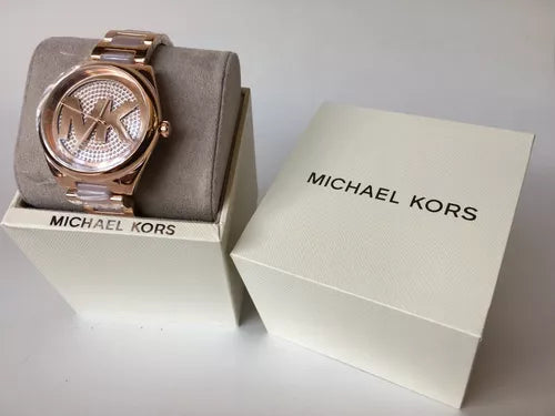 Shop Authentic Michael Kors Janelle Three Hand Rose Gold Dial Two Tone Steel Strap Watch For Women - MK7089 - Luxxuri