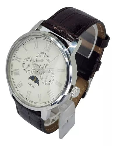  Shop Authentic Guess Delancy Quartz White Dial Brown Leather Strap Watch For Men - W0870G1 - Luxxuri