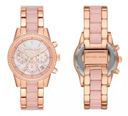  Shop Authentic Michael Kors Ritz Chronograph Mother of Pearl White Dial Two Tone Steel Strap Watch For Women - MK6769 - Luxxuri