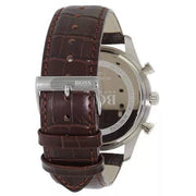  Shop Authentic Hugo Boss Ambassador Chronograph Silver Dial Brown Leather Strap Watch For Men - HB1513195 - Luxxuri