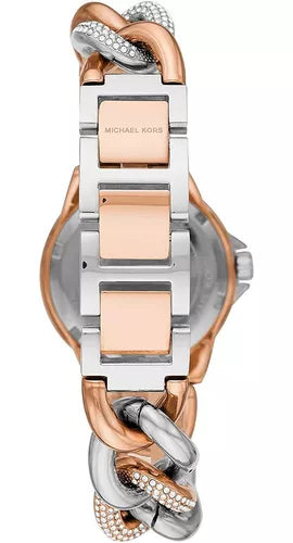  Shop Authentic Michael Kors Camille Pavé Chronograph Silver Dial Two Tone Steel Strap Watch for Women - MK6843 - Luxxuri