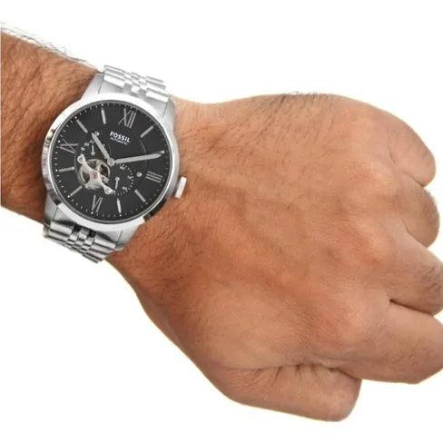  Shop Authentic Fossil Townsman Black Dial Silver Steel Strap Watch for Men - ME3107 - Luxxuri