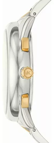  Shop Authentic Michael Kors Janelle Chronograph Silver Dial Two Tone Steel Strap Watch For Men - MK8994 - Luxxuri