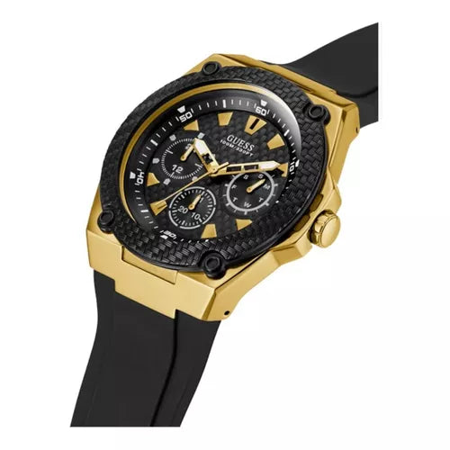  Shop Authentic Guess Legacy Black Dial Black Rubber Strap Watch for Men - W1049G5 - Luxxuri