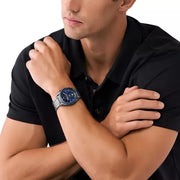  Shop Authentic Michael Kors Accelerator Chronograph Blue Dial Grey Steel Strap Watch For Men - MK9111 - Luxxuri