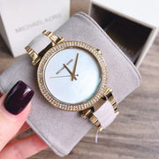  Shop Authentic Michael Kors Parker Mother of Pearl Dial Two Tone Steel Strap Watch for Women - MK6400 - Luxxuri