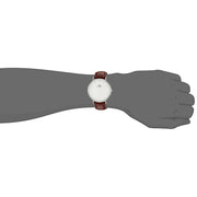  Shop Authentic Daniel Wellington Classic St Mawes White Dial Brown Leather Strap Watch For Men - DW00100021 - Luxxuri