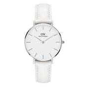  Shop Authentic Daniel Wellington Petite Bondi White Dial White Leather Strap Watch For Women - DW00100190 - Luxxuri