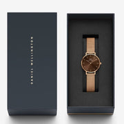  Shop Authentic Daniel Wellington Petite Amber Brown Dial Rose Gold Mesh Strap Watch for Women - DW00100478 - Luxxuri