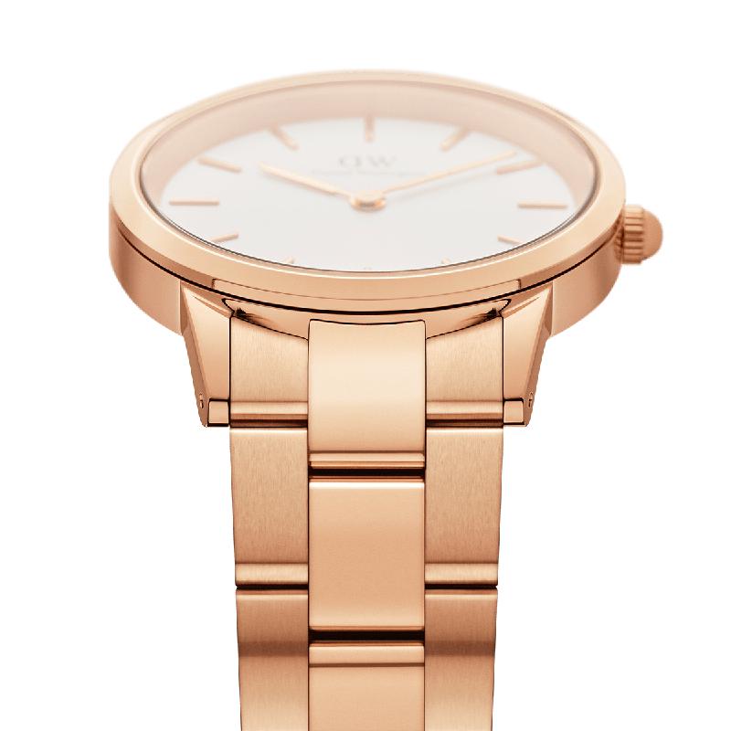  Shop Authentic Daniel Wellington Iconic Link White Dial Gold Steel Strap Watch For Men - DW00100343 - Luxxuri
