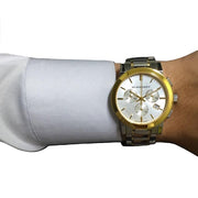  Shop Authentic Burberry The City White Dial Two Tone Steel Strap Watch for Men - BU9751 - Luxxuri