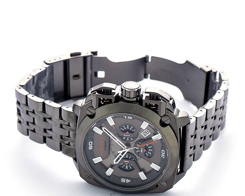  Shop Authentic Diesel BAMF Chronograph Gray Dial Gray Steel Strap Watch For Men - DZ7344 - Luxxuri