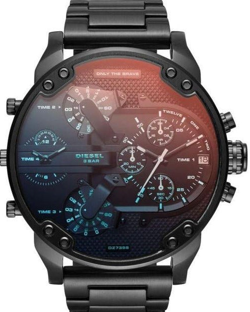  Shop Authentic Diesel Mr Daddy 2.0 Black Dial Black Stainless Steel Watch For Men - DZ7395 - Luxxuri