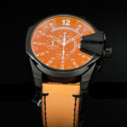  Shop Authentic Diesel Mega Chief Chronograph Copper Dial Brown Leather Strap Watch For Men - DZ4476 - Luxxuri