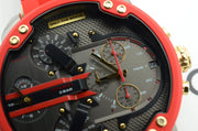  Shop Authentic Diesel Mr Daddy 2.0 Chronograph Grey Dial Red Rubber Strap Watch For Men - DZ7430 - Luxxuri