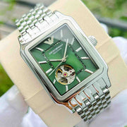  Shop Authentic Emporio Armani Meccanico Automatic Green Dial Silver Steel Strap Watch For Men - AR60067 - Luxxuri