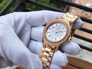  Shop Authentic Bulova Crystal Silver Dial Rose Gold Steel Strap Watch for Women - 97N101 - Luxxuri