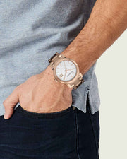  Shop Authentic Burberry The City White Dial Rose Gold Steel Strap Watch for Women - BU9004 - Luxxuri