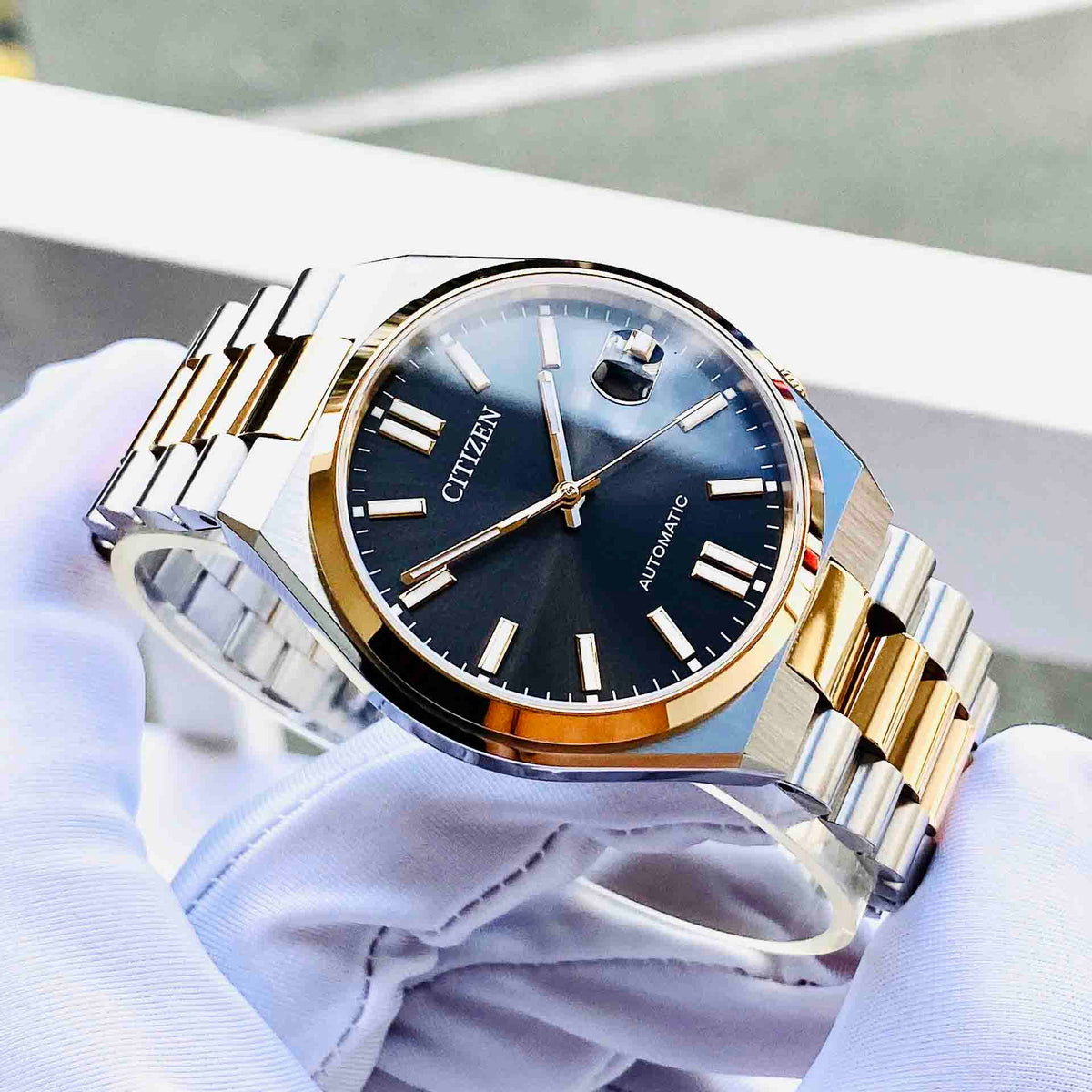  Shop Authentic Citizen Tsuyosa Automatic Grey Dial Two Tone Steel Strap Watch For Men - NJ0154-80H - Luxxuri